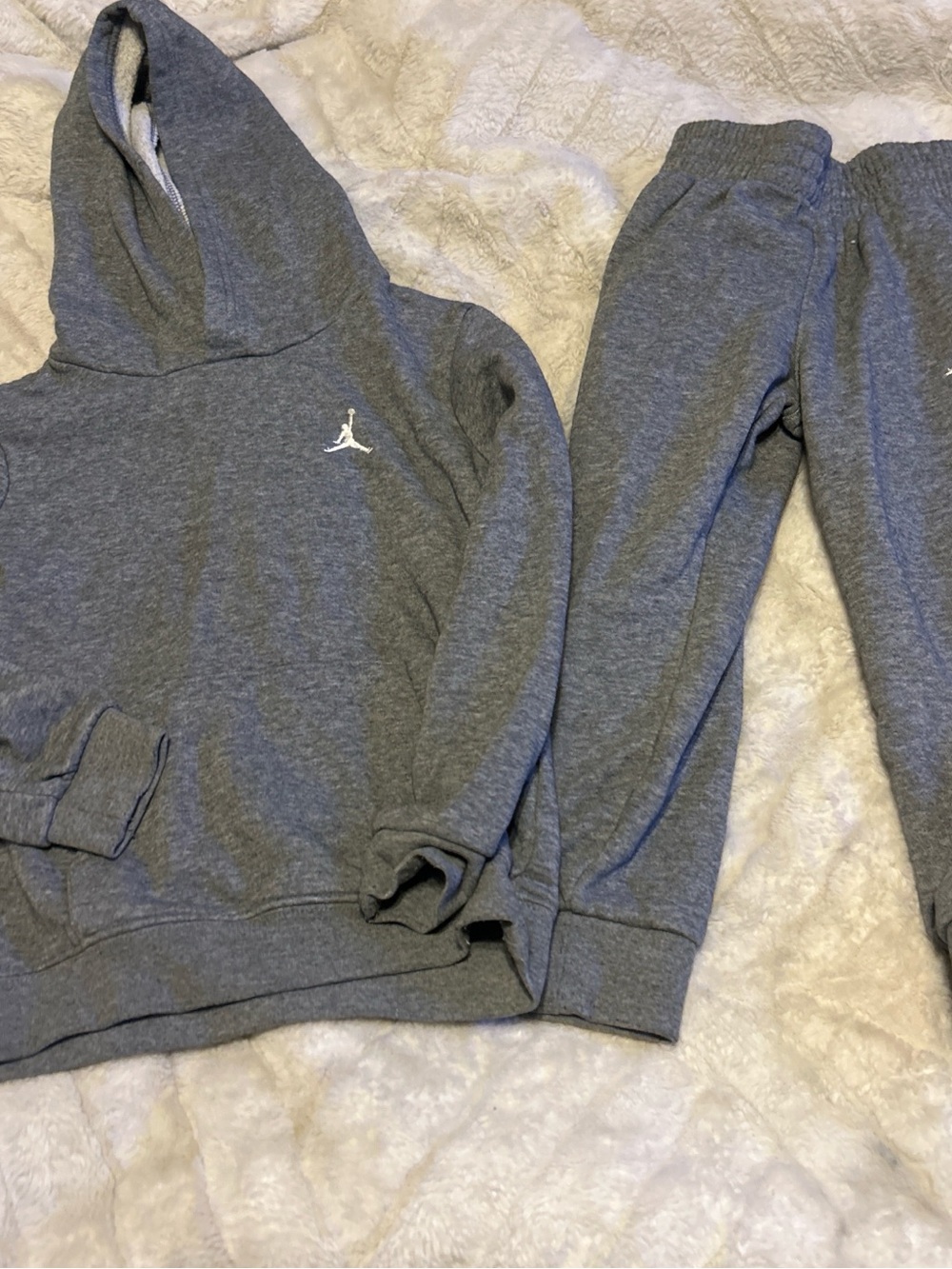 Jordan Kids Gray Hooded Sweatshirt & Joggers Set 4t